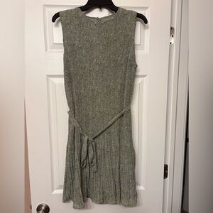 Green Floral Sleeveless Dress